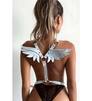 Mulvxbrf Brf02 Deri Ve Melek Kanadı Detaylı Şık Harness - Brf642 (Mulvix)
