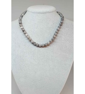 Jasper Taşı Kolye 8mm (9808) (Klipsli)