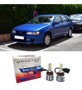 Nissan Almera Led Xenon Uzun + Kısa Far Ampulü H4 Duo Yeni Seri Beyaz 1995-2000
