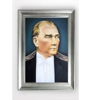 Gümüş Çerçeveli Atatürk Tablo a205
