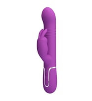 Hızlı Express Rabbit Çift Motor 7 Titreşimli Oynarbaşlı Silikon Mor Vibratör