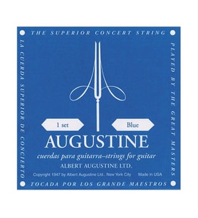 AUGUSTINE 650437 Blue Set Klasik Gitar Teli  Yüksek Tansiyon ile Güçlü ve Parlak Ses Kristal Naylon Tizler Profesyonellerin Tercihi