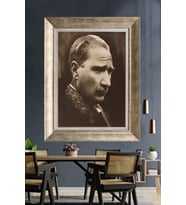Gümüş Çerçeveli Atatürk Tablo za398