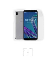 Asus Zenfone Max Pro 360 ° Full Body Ekran Koruyucu Kaplama Ön Arka Yan Darbe Emici Poliüretan Film
