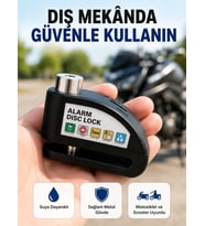 Disk Fren Kilidi Alarmlı Anti Hırsızlık Motosiklet Scooter Bisiklet Yeni Nesil