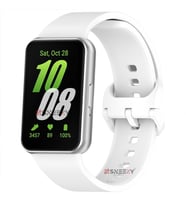 Sneezy Samsung Galaxy Fit 3 Kordon PureLux Soft Yumuşak Silikon Kordon Kayış (Beyaz)