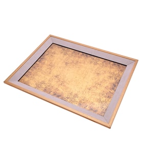 Decorium 47x37 Gold Ahşap Tepsi