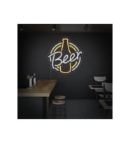 Beer Yazılı ve Şekilli Neon Tabela