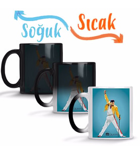 Freddie Mercury 08 Sihirli Kupa Bardak Porselen