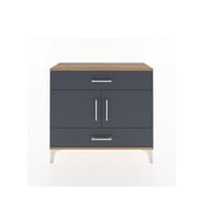 Arges Şifonyer 2 Raflı 2 Çekmeceli 2 Kapaklı 88x30x80 Çam-Antrasit