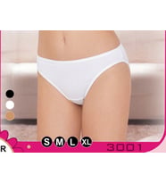 Beyaz Kadın Slip Külot Esnek Rahat Günlük İç Giyim S-XL 3001