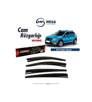 Dacia Sandero Stepway 2018-2020 Cam Rüzgarlık (Siyah)