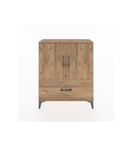 Arges Şifonyer 2 Raflı Tek Çekmeceli 2 Kapaklı 88x30x106 Çam-Çam
