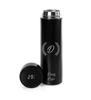 İsme Özel Dijital Sıcaklık Göstergeli Süzgeçli Çelik Termos 450 Ml M2 (Siyah)