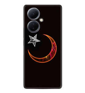 Vivo V29 Lite Kılıf Resimli Desenli Silikon Platinium Series Ay Yıldız 1884