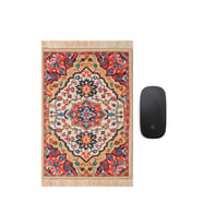 Bursa İpek Turuncu Dekoratif Küçük Halı Mousepad