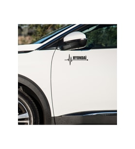 Hyundai H-1 kapı ayna altı için HYUNDAİ yazılı 2 adet sticker - atatürk sticker hediyeli
