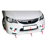 Honda Civic Uyumlu 8 Ön Tampon Altı Telli (Mugen Md) Fiber 2008-2011