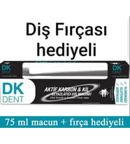 Dermokil Dk Dent Kil ve Aktif Karbonlu Beyazlatıcı Diş Macunu + Fırça Hediyeli