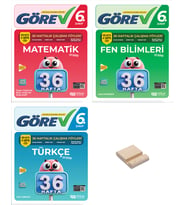 Nitelik 6. Sınıf Matematik Fen ve Türkçe 36 Haftalık Görev Föyleri 3lü Set