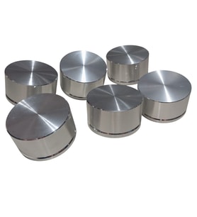 6 Adet Alüminyum Ses Kontrol Pot Başlığı 44x24mm Gümüş 6mm D Tip ve Tırtıl Mile Uygun