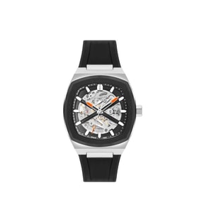 Lee Cooper LC07902-351 Erkek Kol Saati Otomatik Slikon Kordon 1882 (Siyah)