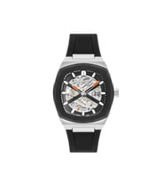 Lee Cooper LC07902-351 Erkek Kol Saati Otomatik Slikon Kordon 1882 (Siyah)
