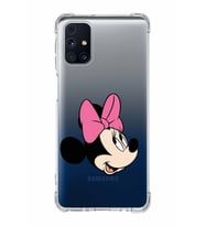 Samsung Galaxy M31s  Köşe Korumalı Antişok Kapak Minnie Mouse Tasarımlı Şeffaf  Kılıf