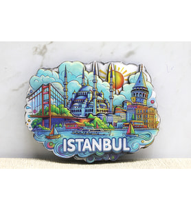 Ahşap İstanbul Temalı Magnet