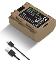 Sony A7R V A7S III A7 IV için NP-FZ100 2400mAh Pil, USB-C Şarj Kablosu, Sony ZV-E1, FX3, FX30, A1, A9, A9 II, A6600, A7C ile Uyumlu