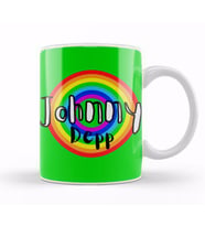 Johnny Depp  Retro Rainbow Style Kupa Bardak Porselen