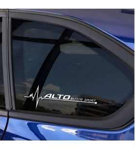 Alto Yan Cam Sticker Oto Kapı Çıkartma Tuning oto 20 cm x 7 cm yazı 475