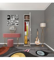 Kenzlife kilitli gardırop öğrenci dolabı tek kapılı kasımpatı crd 180*35*42 gardolap dolap ofis (Karışık)