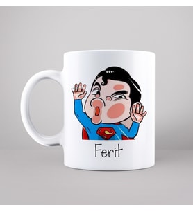 Superman Tasarımlı Kupa Kişiye Özel
