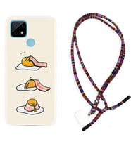 Realme C11 C21 C21Y C25Y C11 2021 Kılıf Boyun Asklı Rasta Silikon Sweety Egg 1322