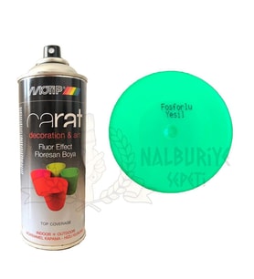 Motip Carat Akrilik Sprey Boya FLORESAN FOSFORLU YEŞİL 400 ml