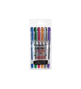 Simli Jel Kalem Fosforlu Kalem 6 Adet Pensan Glitter Gel Simli Kalem 6'lı Paket (Karışık)