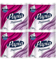 Papia Tuvalet Kağıdı (4 Katlı) 128 Li Pk Platinum (4PK*32)