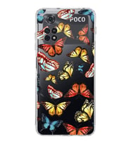 PrintiFy Poco M4 Pro 4G ile Uyumlu Water Color 2  Kamera Korumalı Şeffaf  Kılıf