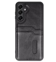 Pilelistore   Samsung Galaxy A56 Kılıf Sara Kartvizitli Deri Kılıf - Siyah