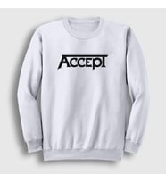 Presmono Unisex Beyaz Logo Accept Sweatshirt 180650tt (Beyaz)