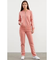 Sim Şerit Detaylı Eşofman Takım - Pembe