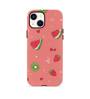 iPhone 15 Vorian Çift Katmanlı MagSafe Kılıf Summer Fruit Crush