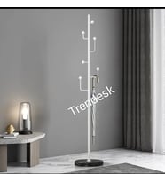 Modern Metal Beyaz Ayaklı Askılık Elbise Askısı 1053-CN