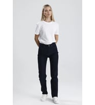 Özel Üretim Yüksek Bel Nataly36 Süper Koyu Indigo Denim Düz Kesim Sade Şık Kadın Jean Pantolon