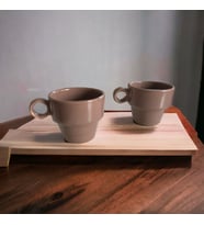 WPAWZ Espresso Seramik 2'li Kahve Fincanı Seti Kahverengi (105 cc)