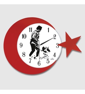 Ay Yildiz Duvar Saati 134-3