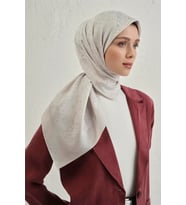 Floş Pamuk Eşarp 1 (Gri)