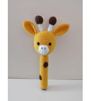 Zürafa Çıngırak Amigurumi Organik Oyuncak