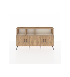 Arges Konsol 6 Raflı 4 Kapaklı 176x30x99 Çam-Çam/Aytaşı